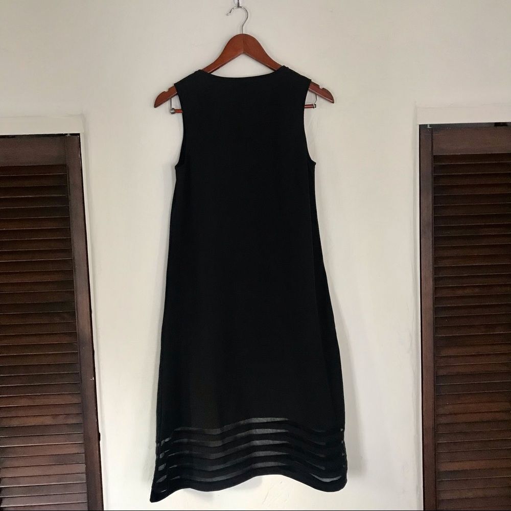 COS Black Sleeveless A-Line Dress with sheer accents at hem Size XS - Picture 5 of 15